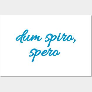 Dum spiro, spero - Latin quote shirt gift idea Posters and Art